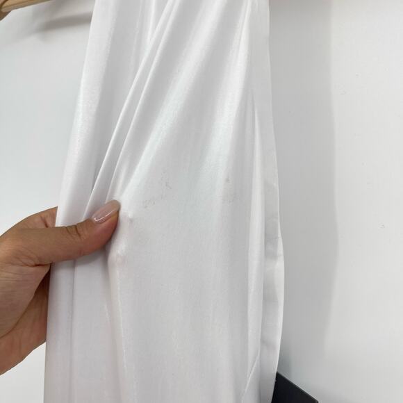 Norma Kamali | NWT White Lame Turtleneck Halter Dress XXS - Picture 12 of 15